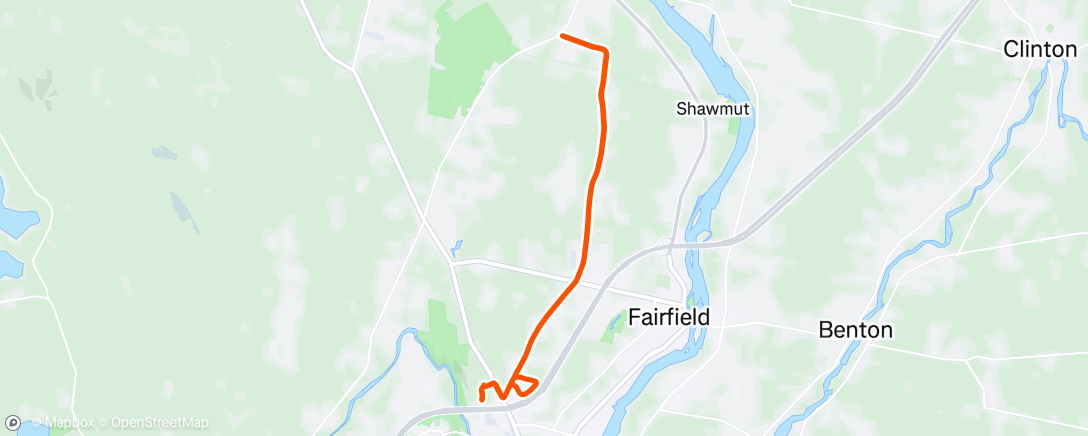 Map of the activity, Lunch Run