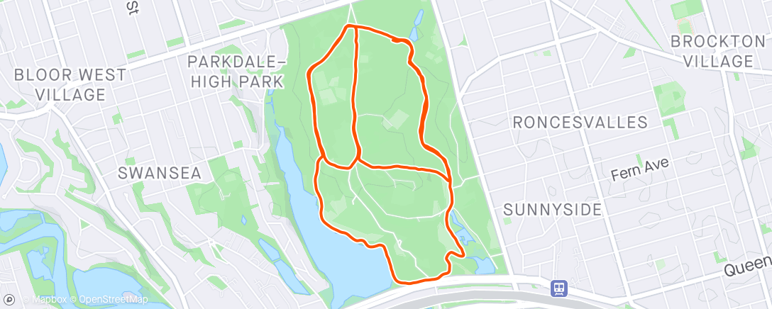 Map of the activity, High Park Spring Run Off