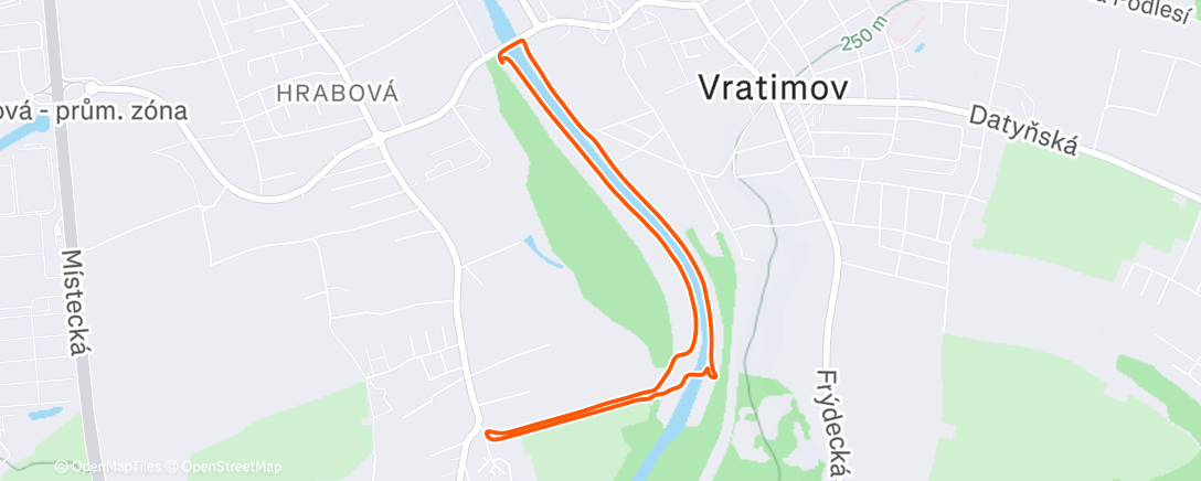 Map of the activity, Afternoon Walk