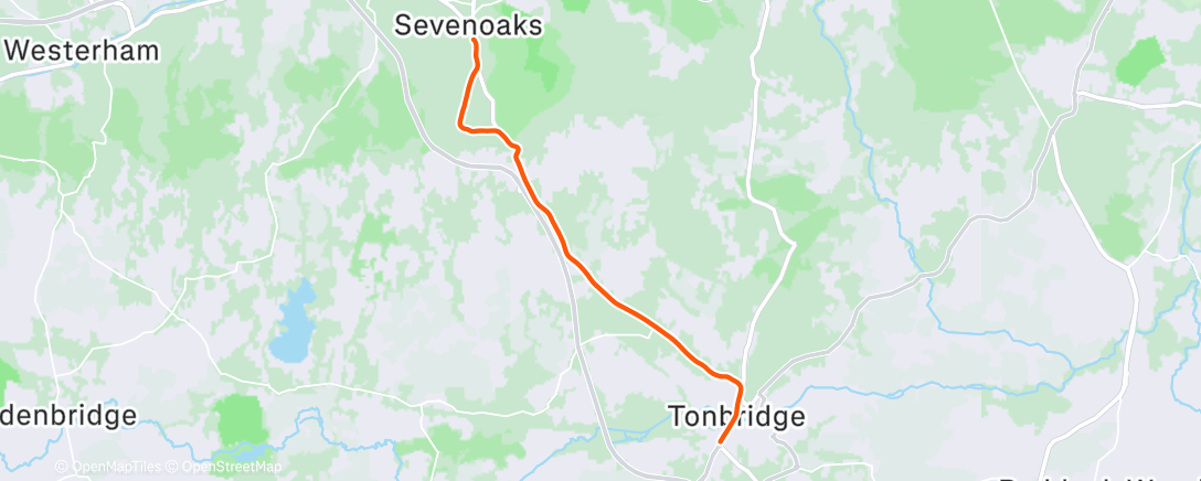 Map of the activity, Afternoon Ride