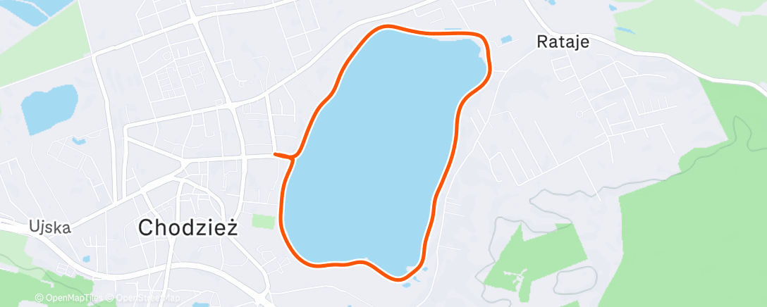 Map of the activity, Evening Run