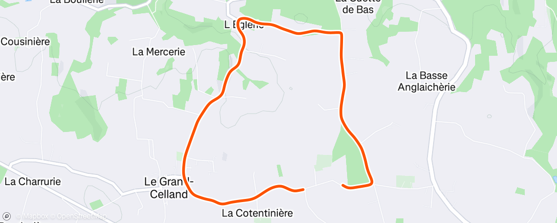 Map of the activity, Evening Run