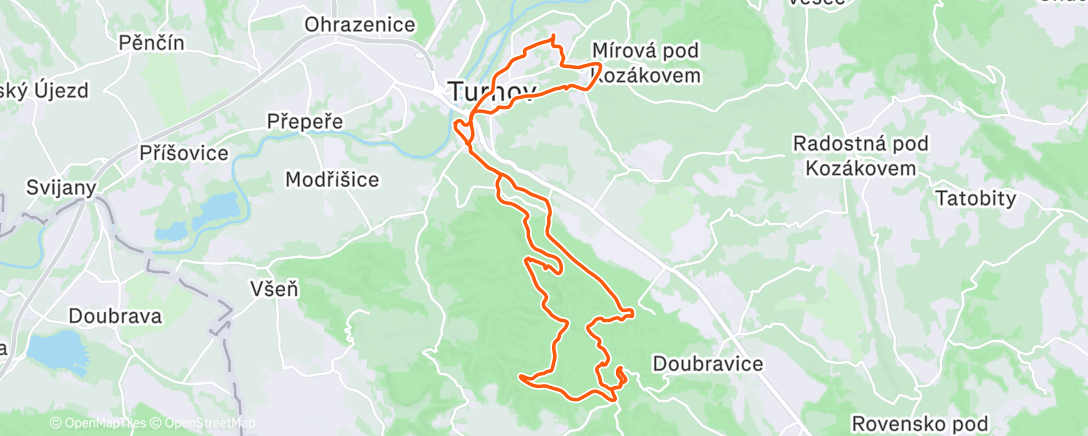 Map of the activity, Afternoon Ride