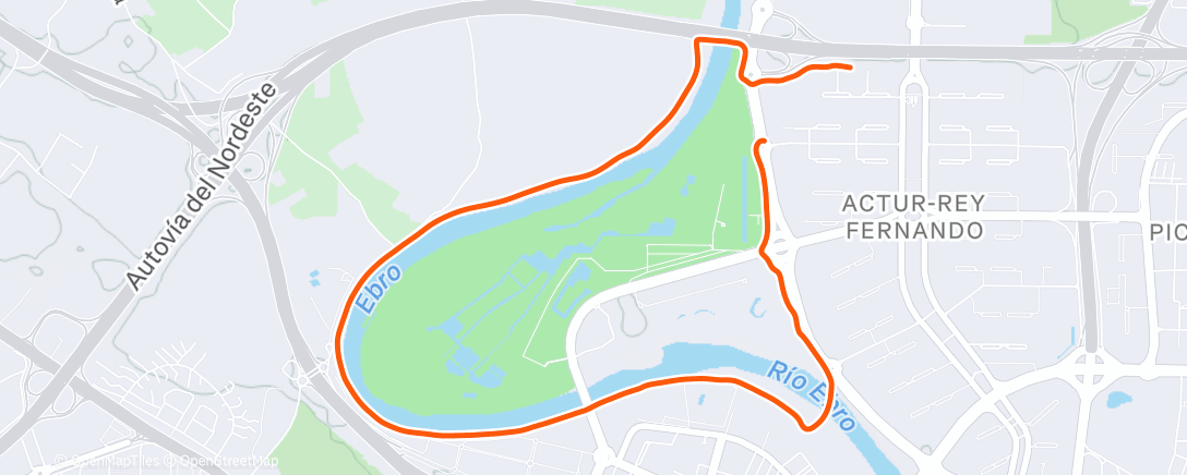 Map of the activity, Carrera de mañana