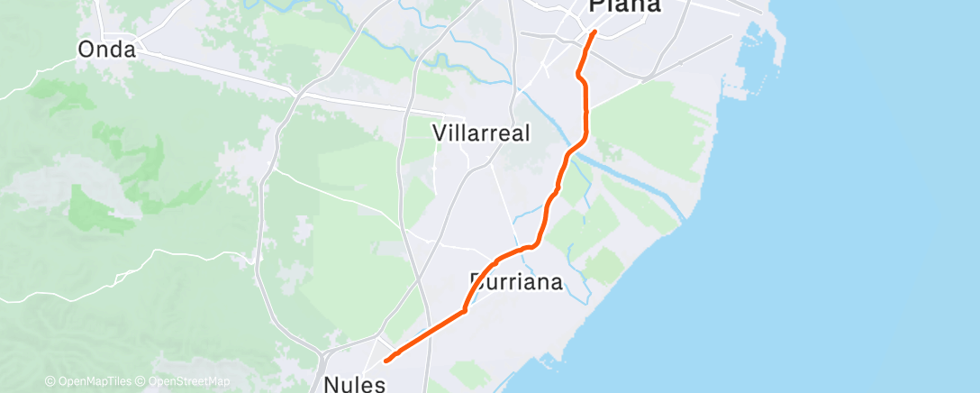 Карта физической активности (Bicicleta por la tarde)