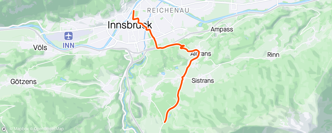 Map of the activity, Zwift - Choice in Innsbruck