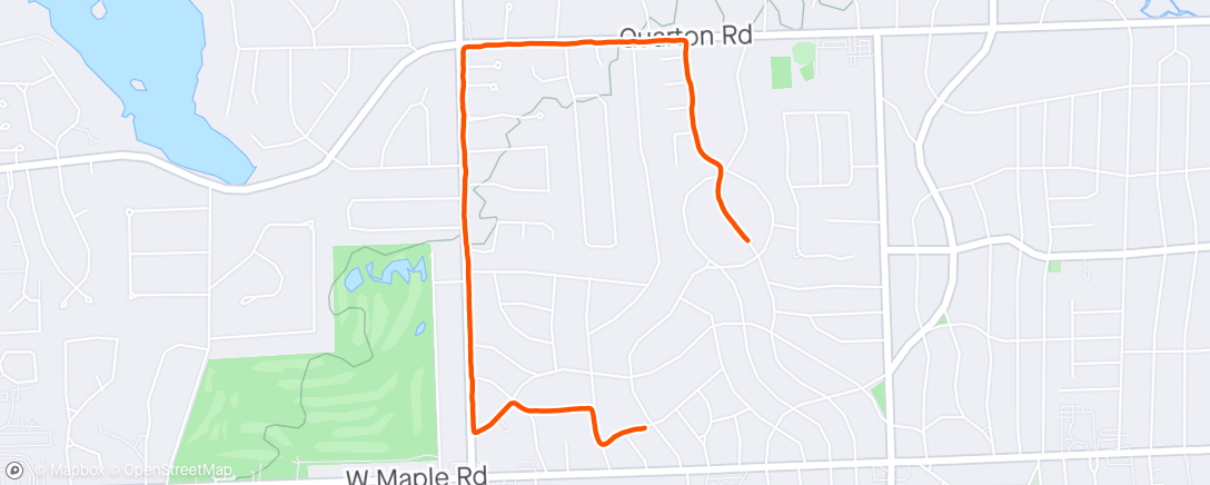 Карта физической активности (Monday Evening Run)
