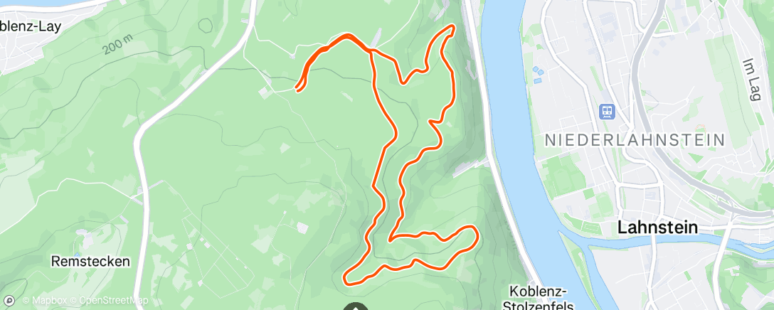 Map of the activity, Traillauf am Nachmittag