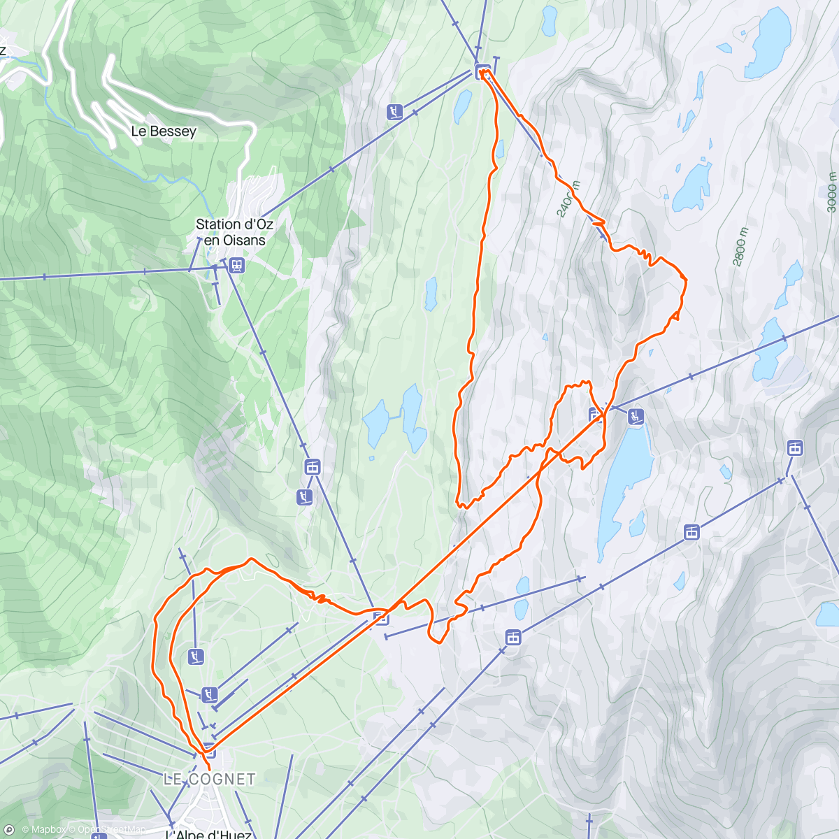 Map of the activity, WARM UP 👊 Megavalanche