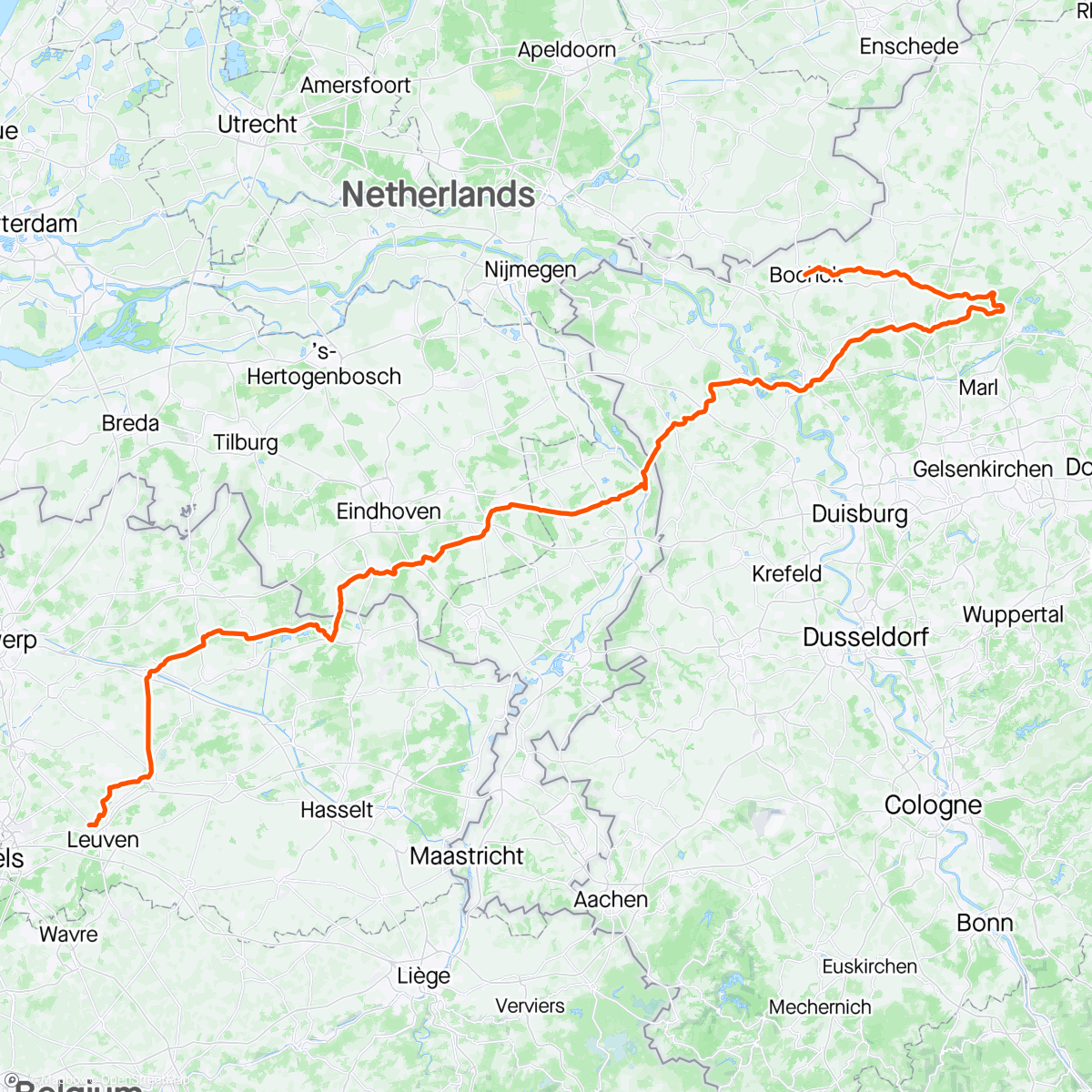 Map of the activity, Bikepacking Niederlande day 2 🤗