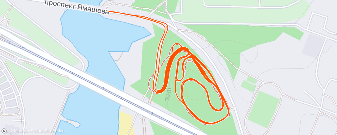 Map of the activity, Morning Run