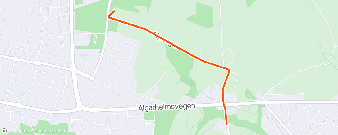 Map of the activity, 4x1000m, 2x500m