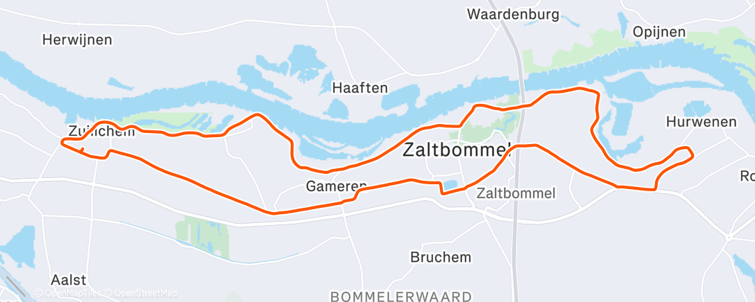 Map of the activity, Ronde Hurwenen