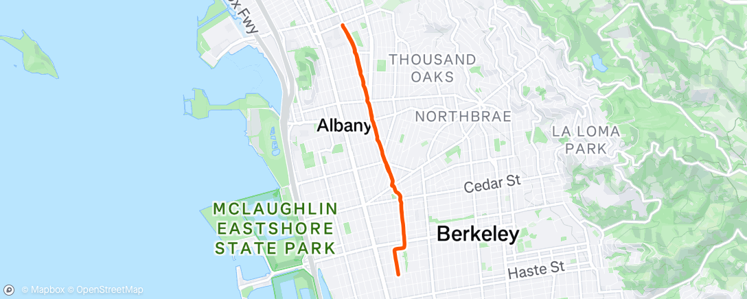 Map of the activity, Lunch Run
