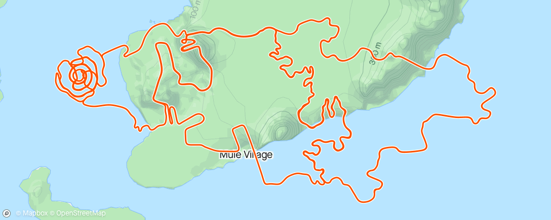 Map of the activity, Zwift - 30/30's into sustained. in Watopia