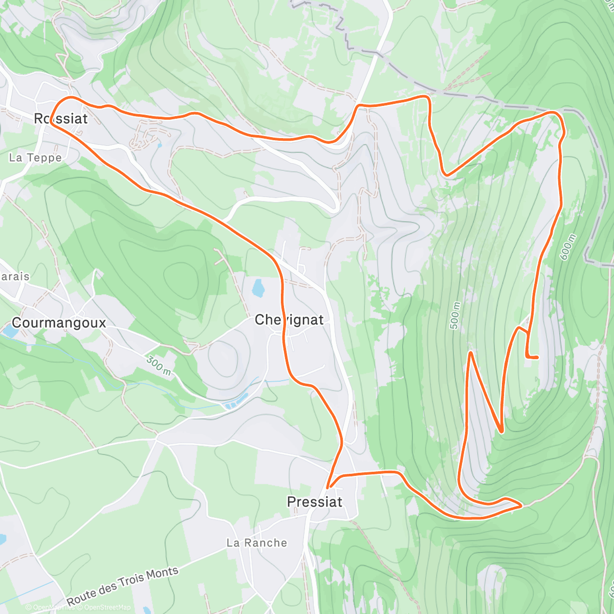 Map of the activity, Revermont de Noël