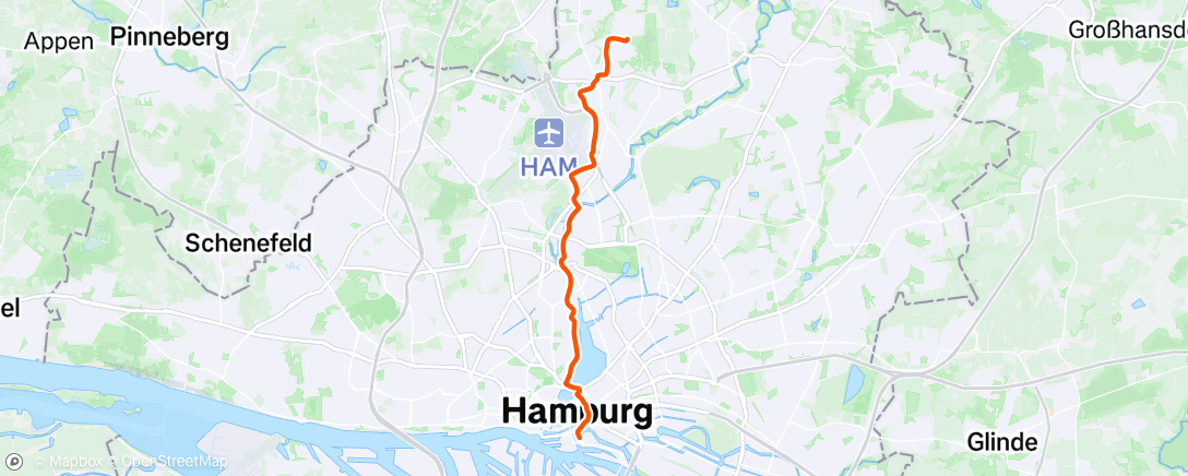 Map of the activity, Afternoon Ride
