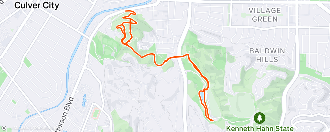 Map of the activity, Morning Hike