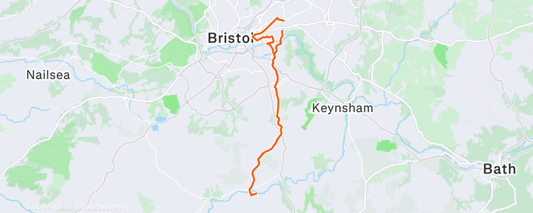 Map of the activity, Lunch Ride