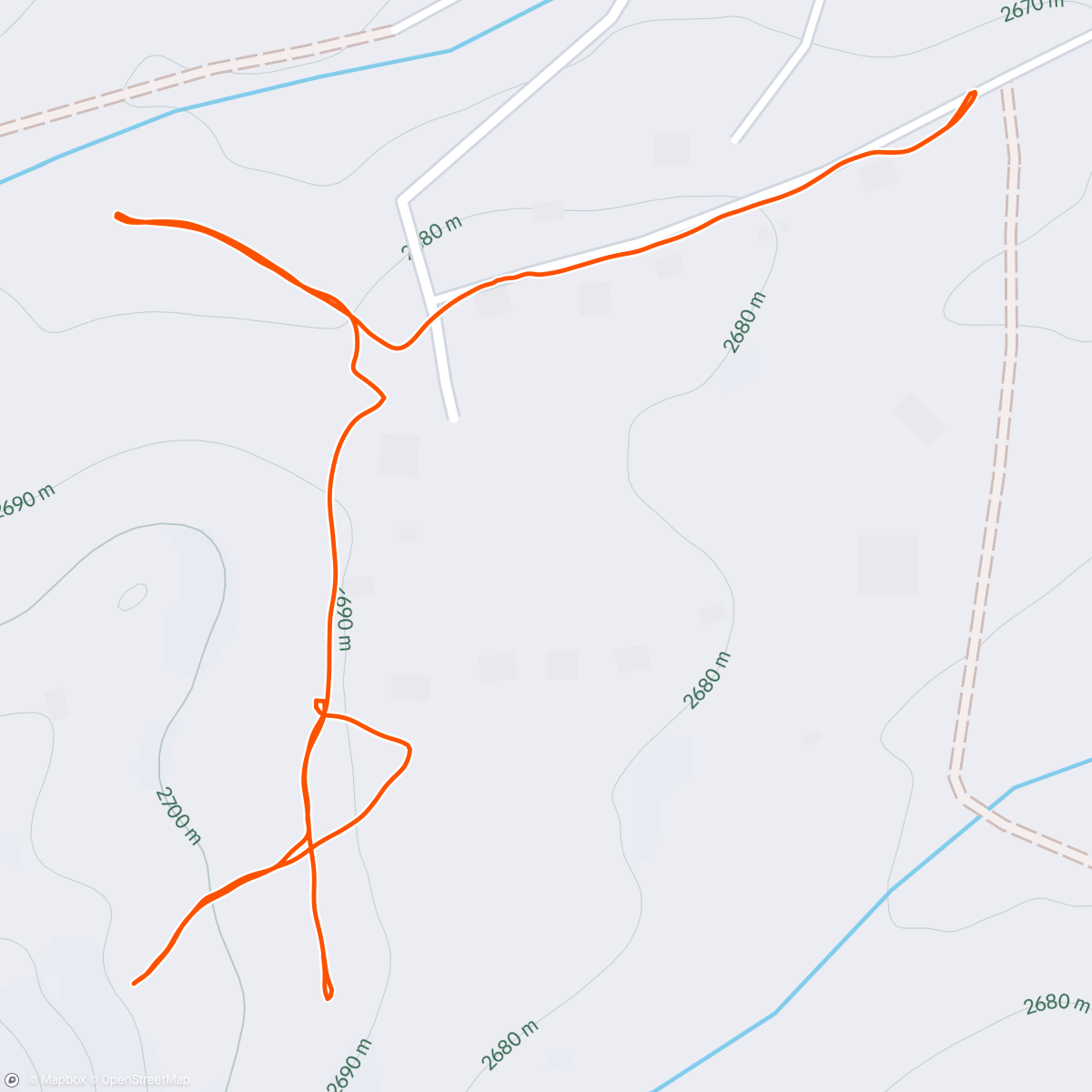 Map of the activity, Evening Run