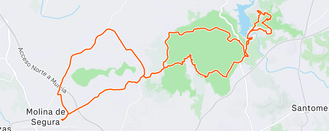 Map of the activity, Bicicleta de montaña matutina