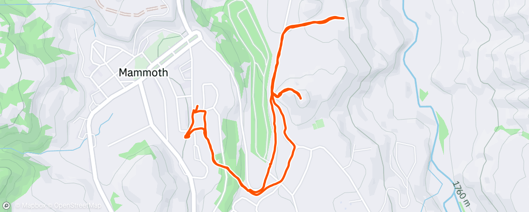 Map of the activity, Morning Hike