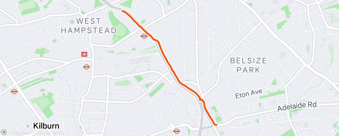 Map of the activity, Evening Walk