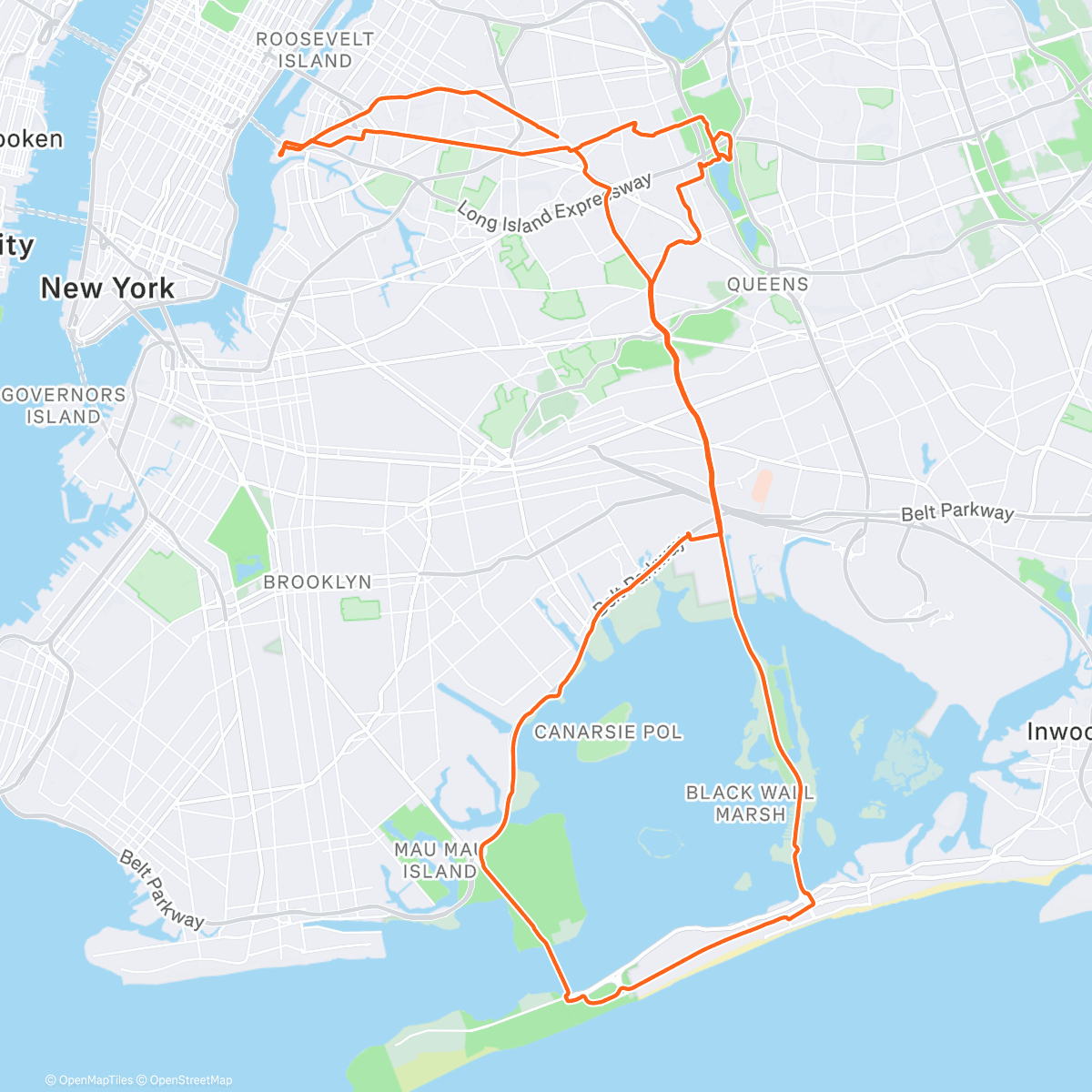 Map of the activity, Afternoon Ride