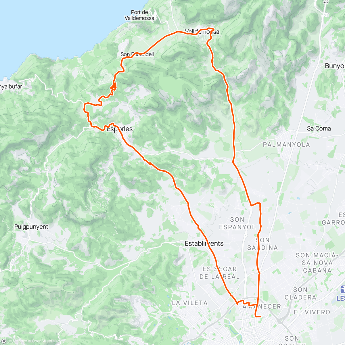 Map of the activity, Pauli - Valdemossa