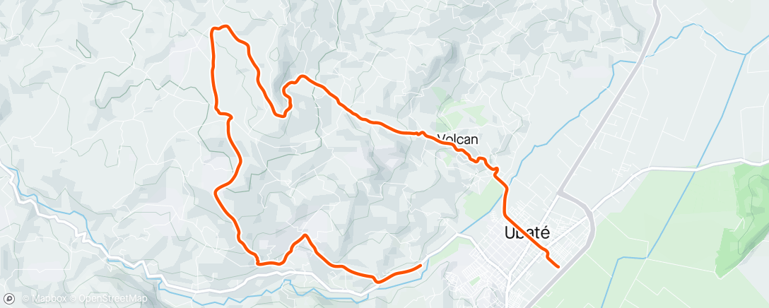 Mapa de la actividad, Vuelta ciclista por la mañana