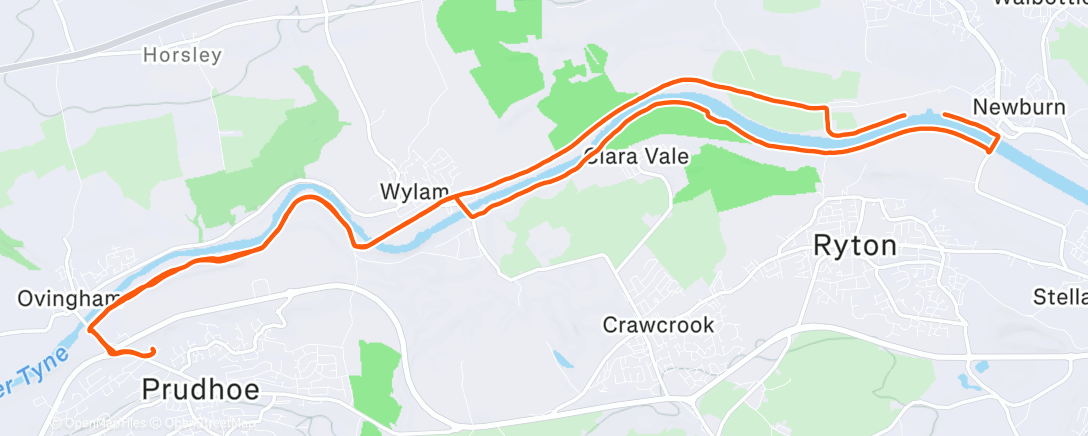 Map of the activity, Lunch Ride