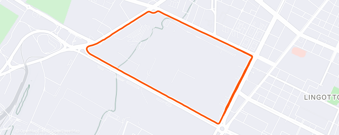 Map of the activity, Variato 8X 1'30" rec. 2'00"