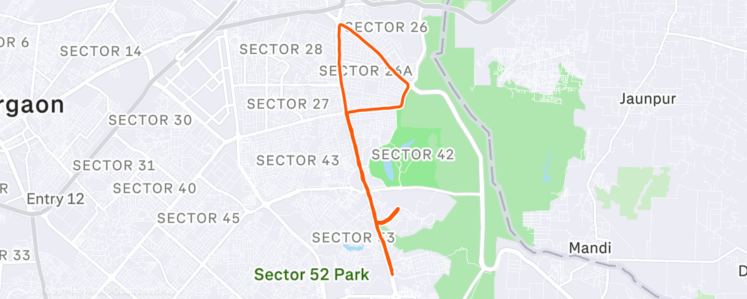 Карта физической активности (Easy zone 2 run)