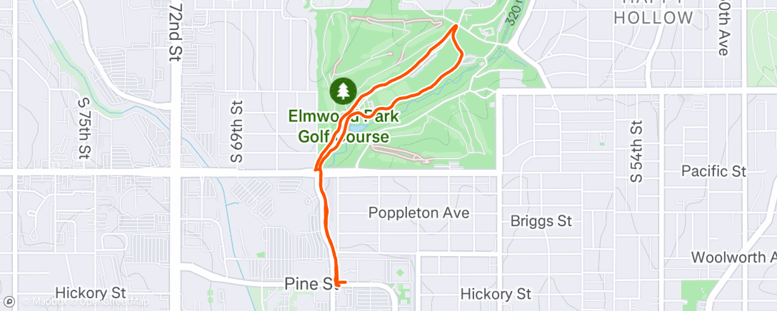 Map of the activity, Evening Walk
