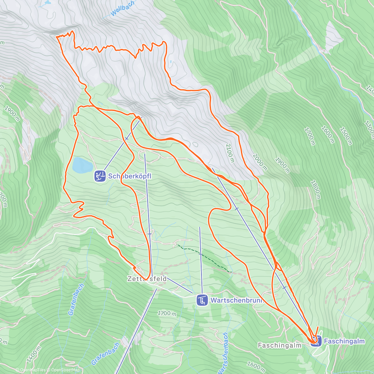 Map of the activity, Zettersfeld Mix