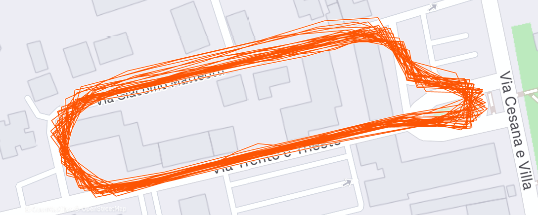 Map of the activity, GP Biassono F1 a pedali