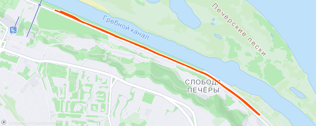 Map of the activity, Afternoon Run