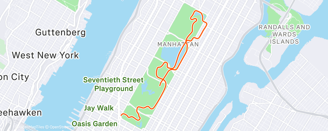Map of the activity, Zwift - Alpha on Mighty Metropolitan in New York