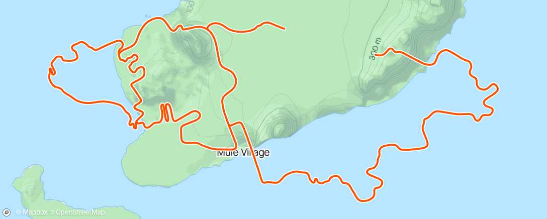Mapa da atividade, Zwift - Triple Flat Loops in Watopia