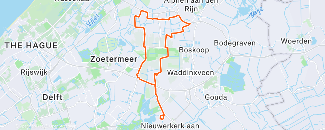 Map of the activity, Afternoon Ride