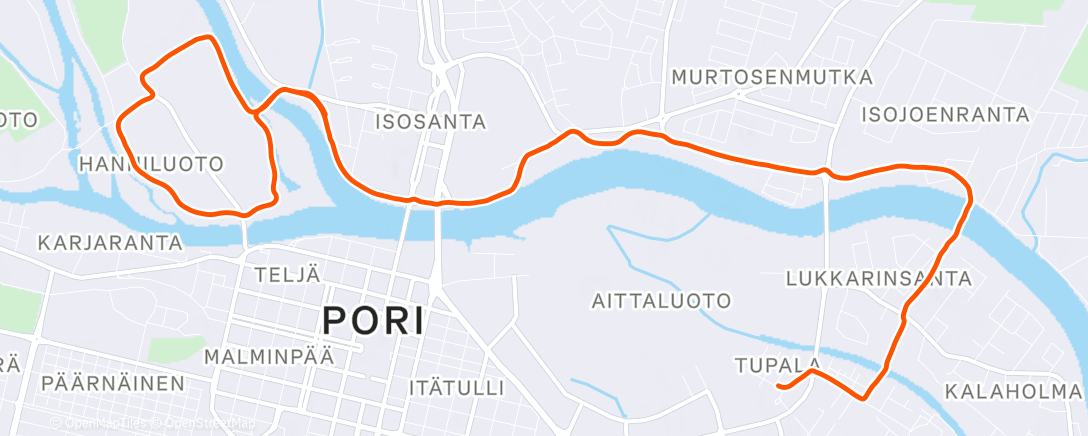 Map of the activity, Afternoon Walk