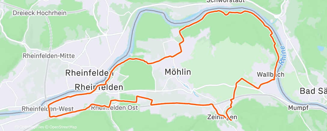 Map of the activity, Morning Run