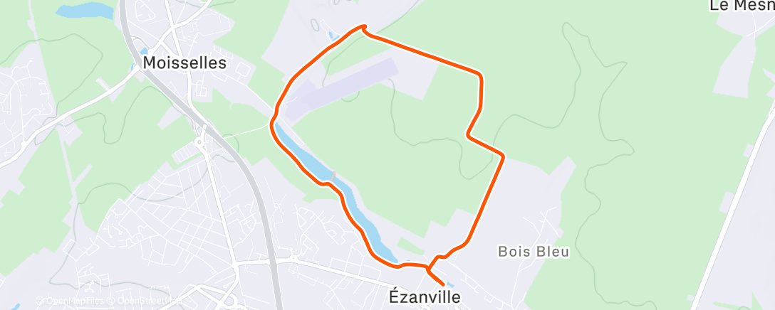 Map of the activity, 30' EF dont 1k progressif SV1 🏃‍♂️