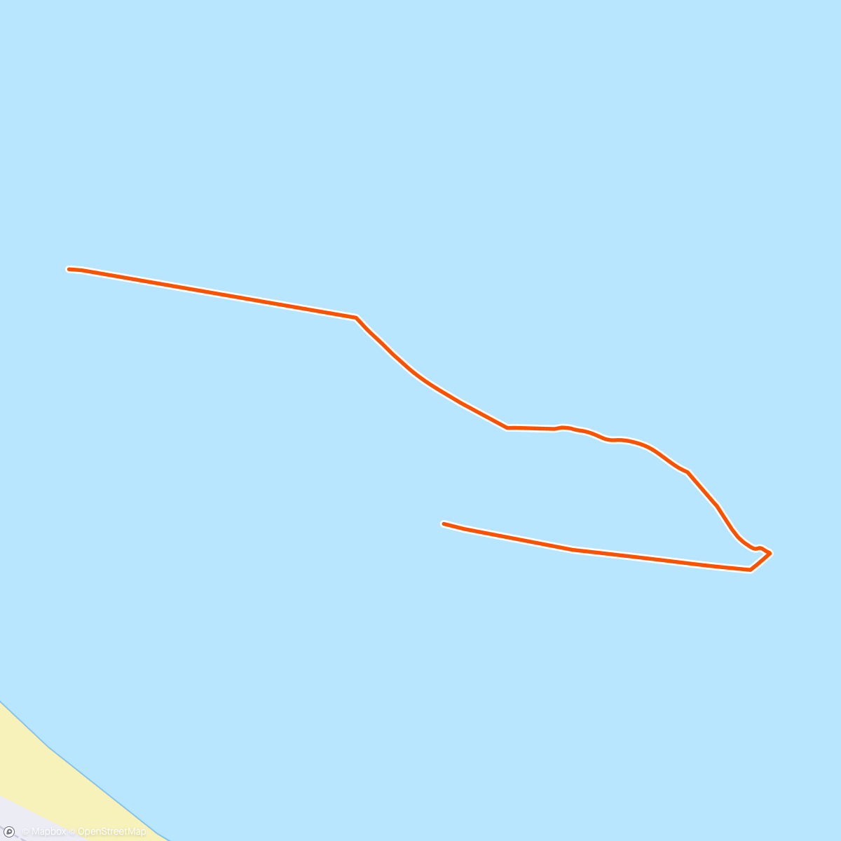 Mapa de la actividad, Natation, tour de la baie de Socoa