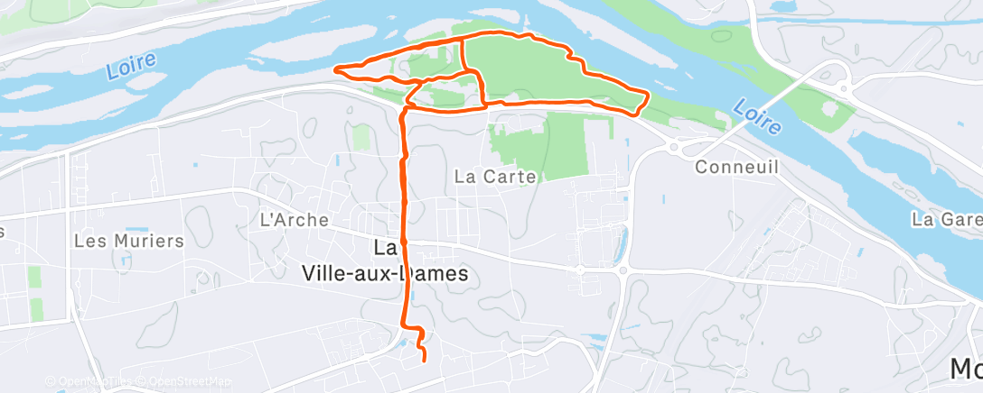 Map of the activity, Trail dans l'après-midi