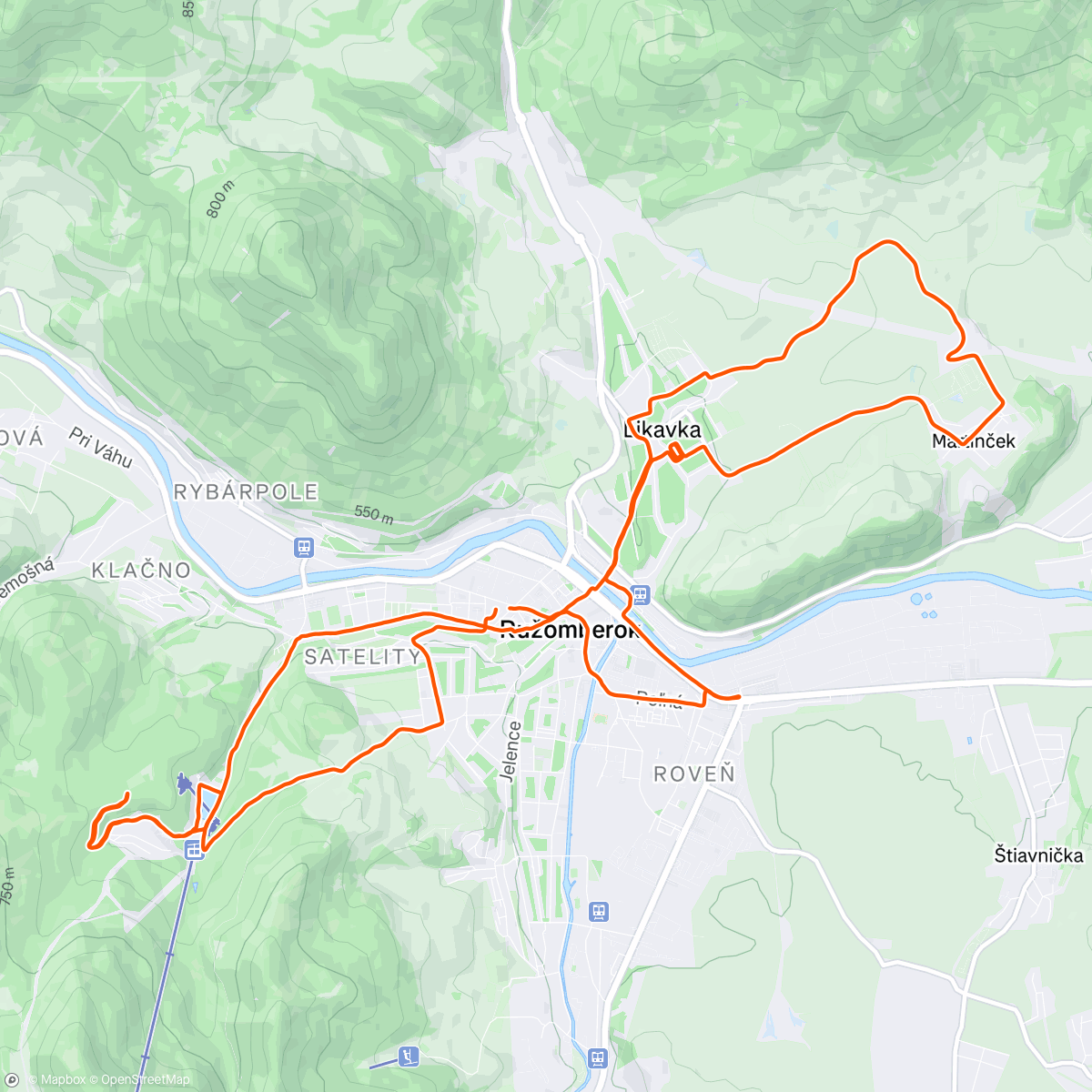 Map of the activity, 21.1km Polmaratón