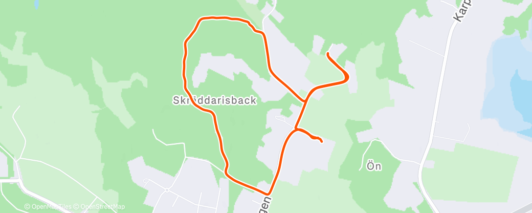 Map of the activity, Recovery Hike