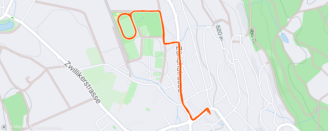 Map of the activity, 5km stadionā