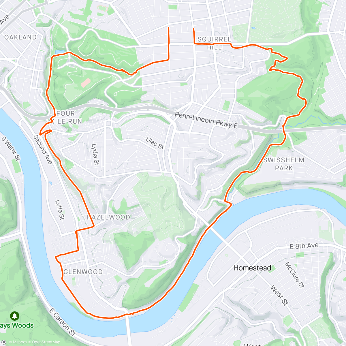 Map of the activity, Date night ride