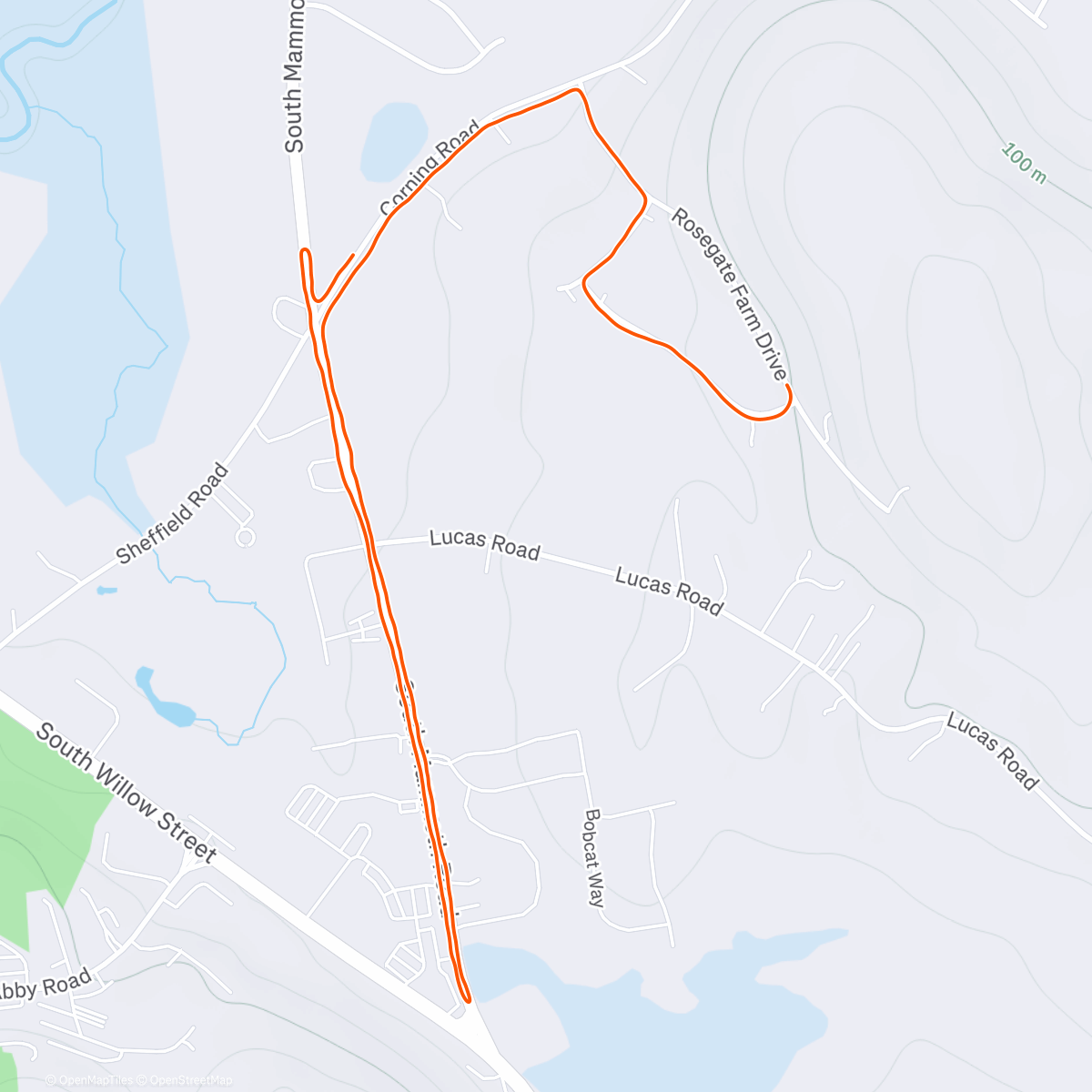 Map of the activity, Lunch Run